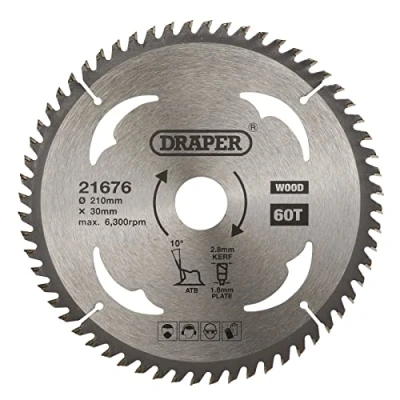 Afbeelding van Draper 21676 TCT Cirkelzaagblad voor Hout, 210 x 30mm, 60T
