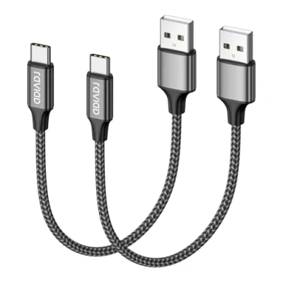 Afbeelding van USB Type C kabel, [2 Pack 0.5 m] snellader oplaadkabel nylon gevlochten compatibel voor Galaxy S10 S9 S8 Plus A3 A5 2017 Note 9 8, Huawei P20 Mate20 Google Pixel, Xperia XZ (grijs)