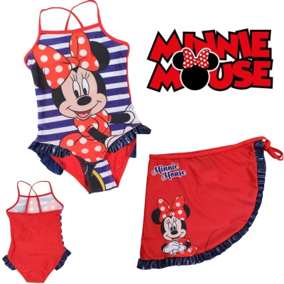 Afbeelding van Disney Zwemset Minnie Mouse Badpak + Sarong Maat 122/128