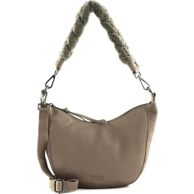 Afbeelding van FREDsBRUDER Leren Schoudertas Chinte Shoulderbag Taupe