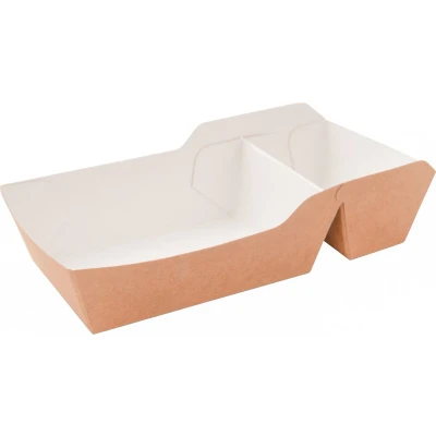 Afbeelding van Snack serie Bruin Wit Karton Snackbakjes A7 + 1 (A23) 28 x 65 94 35mm