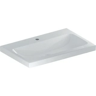 Afbeelding van Geberit iCon Light opzetwastafel wit (75 x 48 cm) 1 kraangat, zonder