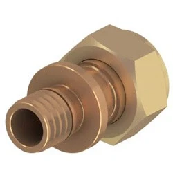 Afbeelding van TECE flex bronzen perskoppeling recht 16 x 1/2 met vlakke dichting en