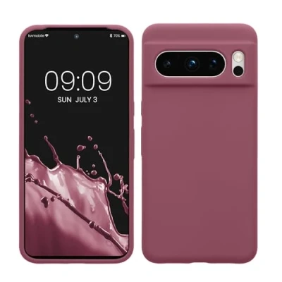 Afbeelding van kwmobile telefoonhoesje geschikt voor Google Pixel 8 Pro Hoesje met siliconen coating Smartphone case in orchidee paars