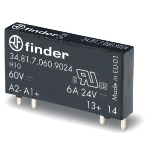 Afbeelding van Finder smal insteek printrelais solid state relais 1 maakcontact 2 a 24vdc aansluitspanning 5vdc 34 81 7 005 9024