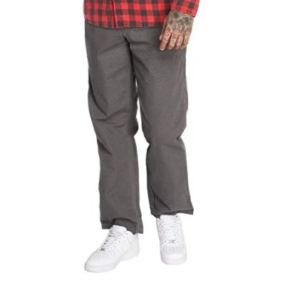 Afbeelding van Dickies Voor heren platte voorkant stretch twill broek slim fit bootcut jeans, leisteen, 36W / 30L