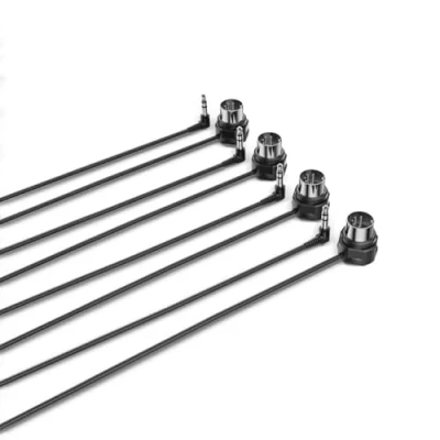 Afbeelding van CME TRS MIDI kabel 4 pack Type A (3,5 mm 1/8&quot;) naar 5 pins DIN, 3FT/90CM, laag profiel Gespiegelde 45 graden schuine ultradunne stekkers voor compacte ruimtes ideaal synths en