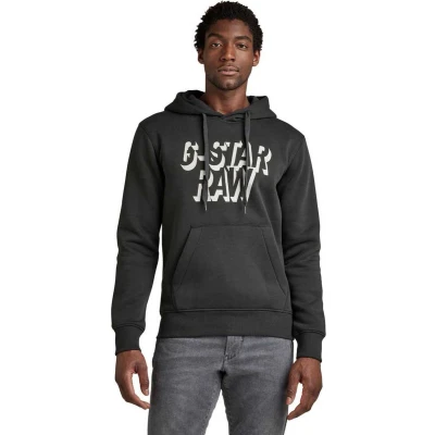 Afbeelding van G Star Retro Shadow Graphic Hoodie, Heren, Maat: Large, Cloack