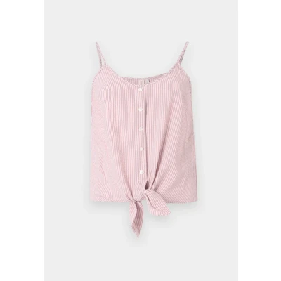 Afbeelding van ONLY Onllecey KNOT Singlet Top, Dames, Maat: 3XL, Foxglove/cloud dancer