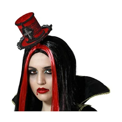 Afbeelding van Halloween/horror verkleed diadeem hoedje vampier queen/princess kunststof dames/meisjes Verkleedhoofddeksels