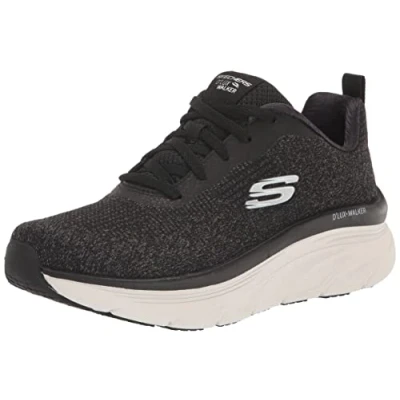 Afbeelding van Skechers Dames D&#039;lux Walker Daily Beauty Sneaker, Zwart, 37.5 EU