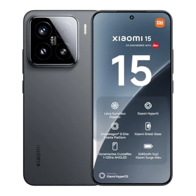 Afbeelding van Xiaomi 15 Smartphone, 12+512GB, zwart, 50MP Leica hoofdcamera, 5240mAh batterij, 90W HyperCharge, HyperAI (oplader niet inclusief)