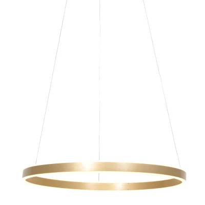 Afbeelding van Steinhauer hanglamp Ringlux 1 lichts 60x170 cm mat goud