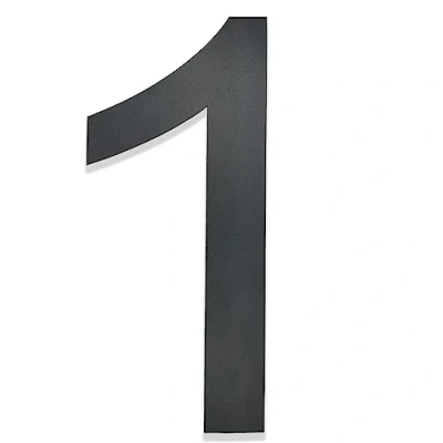 Afbeelding van Hopelit Huisnummer, huisnummer antraciet RAL 7016 antracietgrijs fijne structuur gepoedercoat, roestvrij staal, huisnummers hoogte 20 cm lettertype Arial cijfer 5