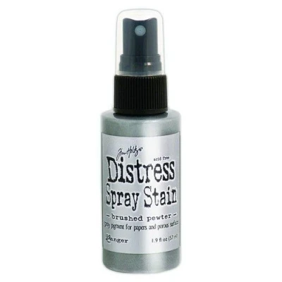 Afbeelding van Ranger Distress Spray Stain 57 ml Brushed Pewter TSS42198 Tim Holtz