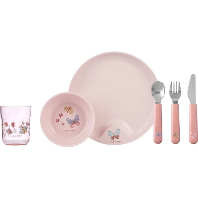 Afbeelding van Mepal Kinderservies Mio 6 delig Flowers en Butterfly