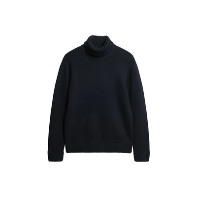 Afbeelding van Superdry ROLL NECK Trui, Heren, Maat: Medium, Dark navy