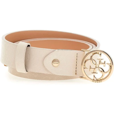 Afbeelding van GUESS Riem Adelard Adjustable Pant Belt W75 Stone Crème