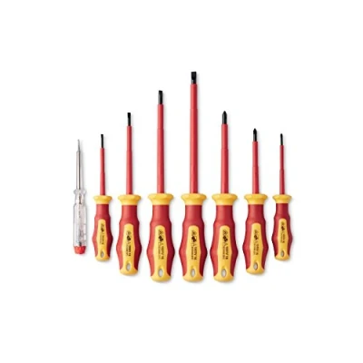 Afbeelding van Workzone 8 Stuk 1000v Geïsoleerde VDE Pozi (Pz) &amp; Slot Schroevendraaier Set IEC60900