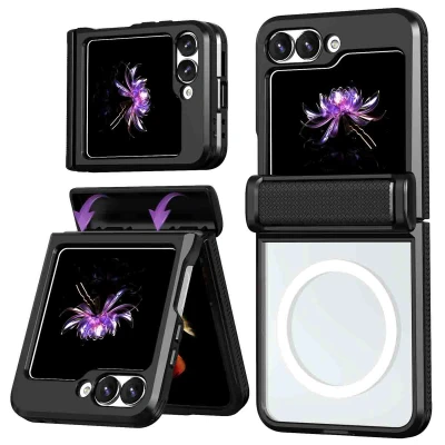 Afbeelding van imoshion Hoesje Geschikt voor Samsung Galaxy Z Flip 6 Rugged Clear Backcover MagSafe Zwart