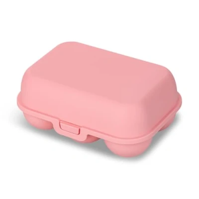 Afbeelding van Koziol EGGS TO GO MINI Eierbox voor 6 eieren, transportbox, opbergdoos, biocirculerende kunststof, stapelbaar, vaatwasmachinebestendig, keuken, huishouden, camping (sweet roze)