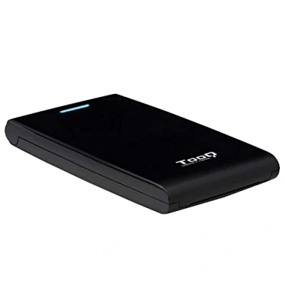 Afbeelding van Tooq TQE 2526B 2,5 inch harde schijf behuizing (SATA I/II/III tot 12,5 mm hoog, USB 3.0), hoge sterkte ABS kunststof, LED display, zwart, 50 g