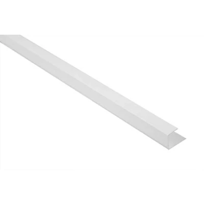 Afbeelding van LEMAL U profiel PT5, PVC kunststof wit voor 12,5 mm gipsplaten (10 meter/5 latten) profielen afdekprofiel
