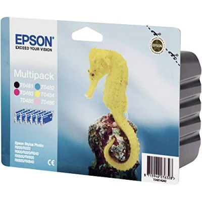 Afbeelding van Epson 235B354 T0487 inktcartridge zeepaardje, multipack 6 kleuren