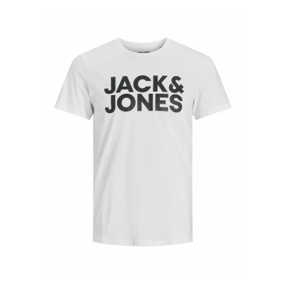 Afbeelding van Jack &amp; Jones Jjecorp LOGO TEE Oneck Tshirt print white, Heren, Maat: 5XL, White