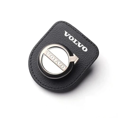 Afbeelding van Leder, Auto Zonnebrillen Houder, Zonneklep Bril Clip, Ticket Card Interieur Accessoires, Voor Volvo XC60 S40 S60 S90 XC40 XC70 XC90 V40 V60 V90 S80 S80L,bla ck