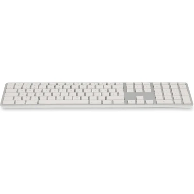 Afbeelding van LMP Aluminium Bluetooth Numeriek Toetsenbord 110 keys QWERTY (EN) indeling (ISO) Multi Host feature Zilver/Wit