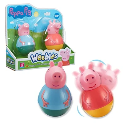 Afbeelding van WEEBLES, 2 Peppa Pig, Culbuto, speelgoed voor kinderen vanaf 1 jaar, GIOCHI PREZIOSI, WE0002