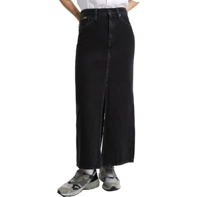 Afbeelding van G STAR Viktoria Maxirok, Dames, Maat: 33, Worn in black obsidian