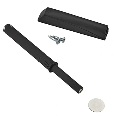 Afbeelding van Deurdemper K Push To Open met magnetische punt (uitwerpafstand: 37 mm) antraciet incl. montage adapter voor deurscharnieren zonder veren Meubeldeurdemper van SOTECH