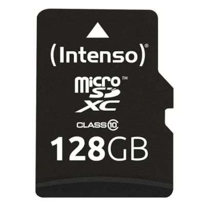 Afbeelding van Intenso microSD, 128GB (microSDXC, 128 GB, U3, UHS I), Geheugenkaart, Zwart
