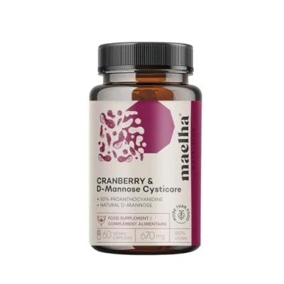 Afbeelding van Cranberry en D Mannose Voedingssupplement, 60 Plantaardige Capsules, Antioxidanten, Urinewegondersteuning