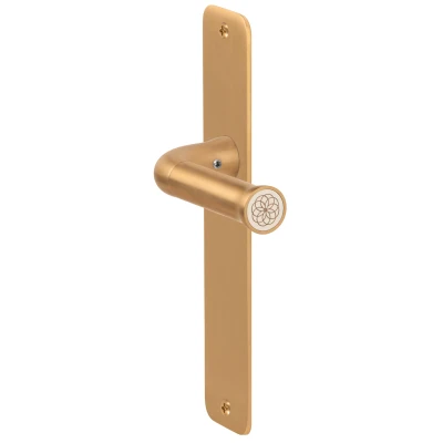 Afbeelding van Formani Deurkruk Edward van Vliet NOUR EV101P211SFC op schild blind PVD mat goud