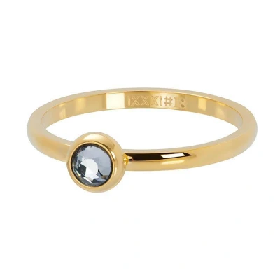 Afbeelding van iXXXi Zirconia white Vulring 2mm Gold maat 21