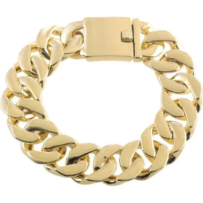 Afbeelding van Behave Gourmetschakel armband goudkleur