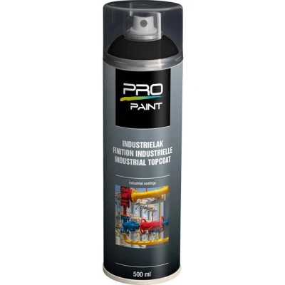 Afbeelding van Pro paint industrie lak deklaag 500 ml, diepzwart, 9005 hg
