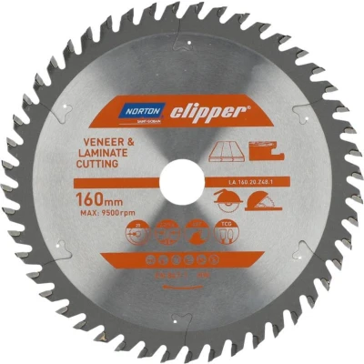 Afbeelding van Norton Clipper Laminaat en Fineer Zaagblad TCG 160mm 48 tanden Voor Cirkelzagen