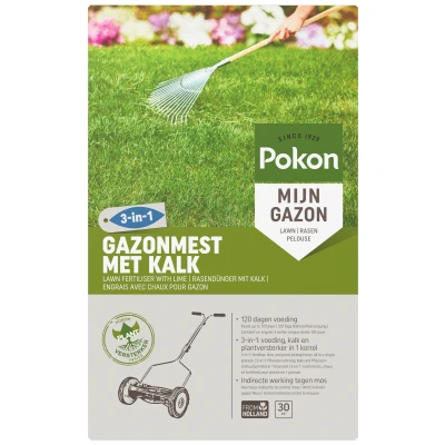Afbeelding van Gazonmest met Kalk 3 in 1 voor 30m2