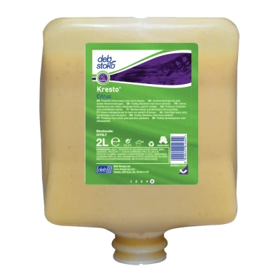 Afbeelding van DEB STOKO Kresto Citrus huidreiniger voor zware werkplek vervuiling met reinigingskracht 5 PR dispenser (2 l patroon) CIT