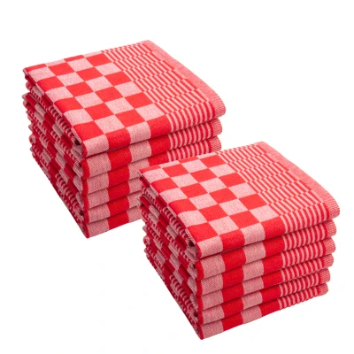 Afbeelding van Byrklund Theedoek Clean &amp; Tidy Rood 12 stuks
