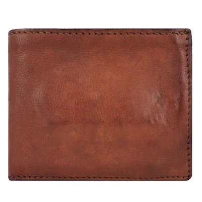 Afbeelding van CAMPOMAGGI Leren Portemonnee Wallet Cognac Terracotta