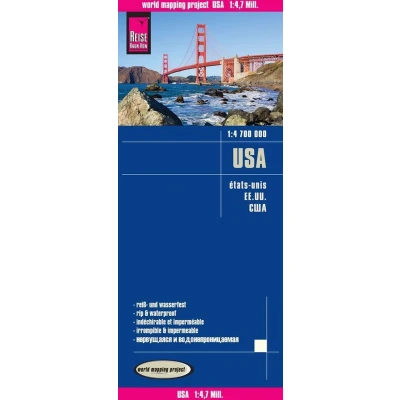 Afbeelding van Reise Know How Landkarte USA 1 : 4.700.000: reiß und wasserfest (world mapping project)