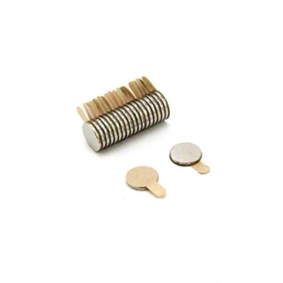 Afbeelding van N35 Neodymium Easypeel zelfklevende magneet voor kunst, ambachten, modelbouw, DIY, hobby&#039;s en verpakking 8mm dia x 1mm 0,39kg trek Zuid Pak van 20