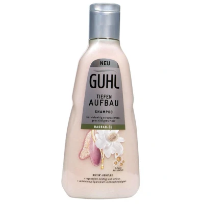 Afbeelding van 4x Guhl Shampoo Tiefen Aufbau (Diepe Structuur) met Baobab Olie 250ml