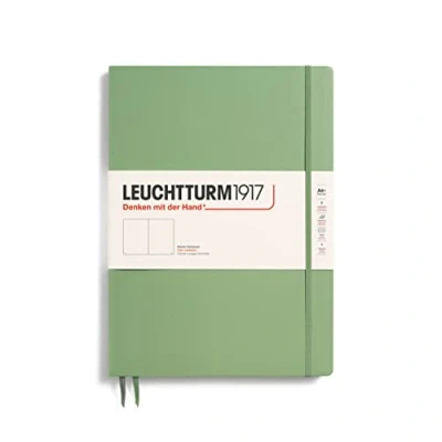 Afbeelding van Leuchtturm1917 Master Slim A4+ Notitieboek Sage Ongelinieerd