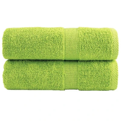 Afbeelding van vidaXL Gastendoekjes 2 st 600 g/m² 30x50 cm 100% katoen appelgroen